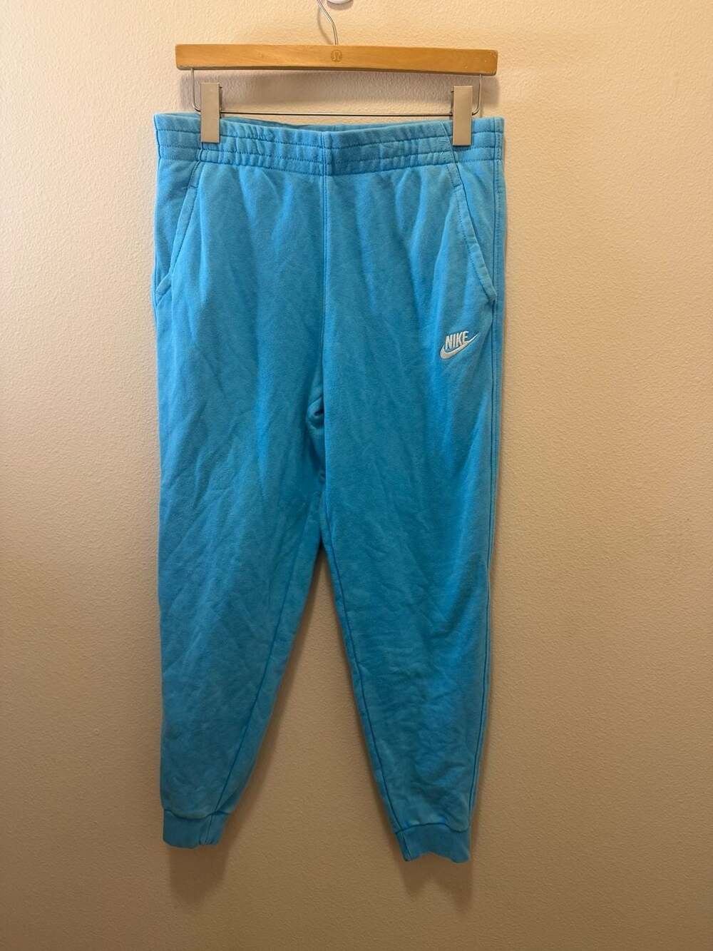 Nike Sportswear Club Fleece French Terry Joggers Bright Blue Size XL